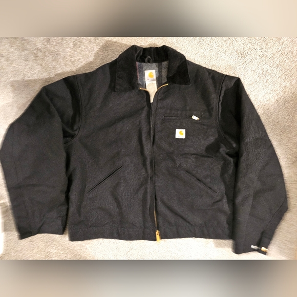 Carhartt Other - Carhartt Detroit Blanket Lined Vintage Men's Coat Size 48 Regular JO1 Black EUC